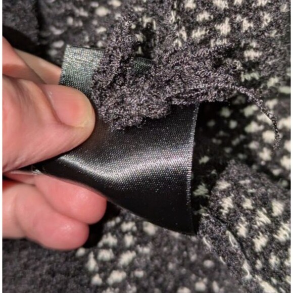 Moth Anthropologie Sweater S Lana Black White Terry Cloth 3/4 Sleeve Zipper Back - Picture 10 of 10